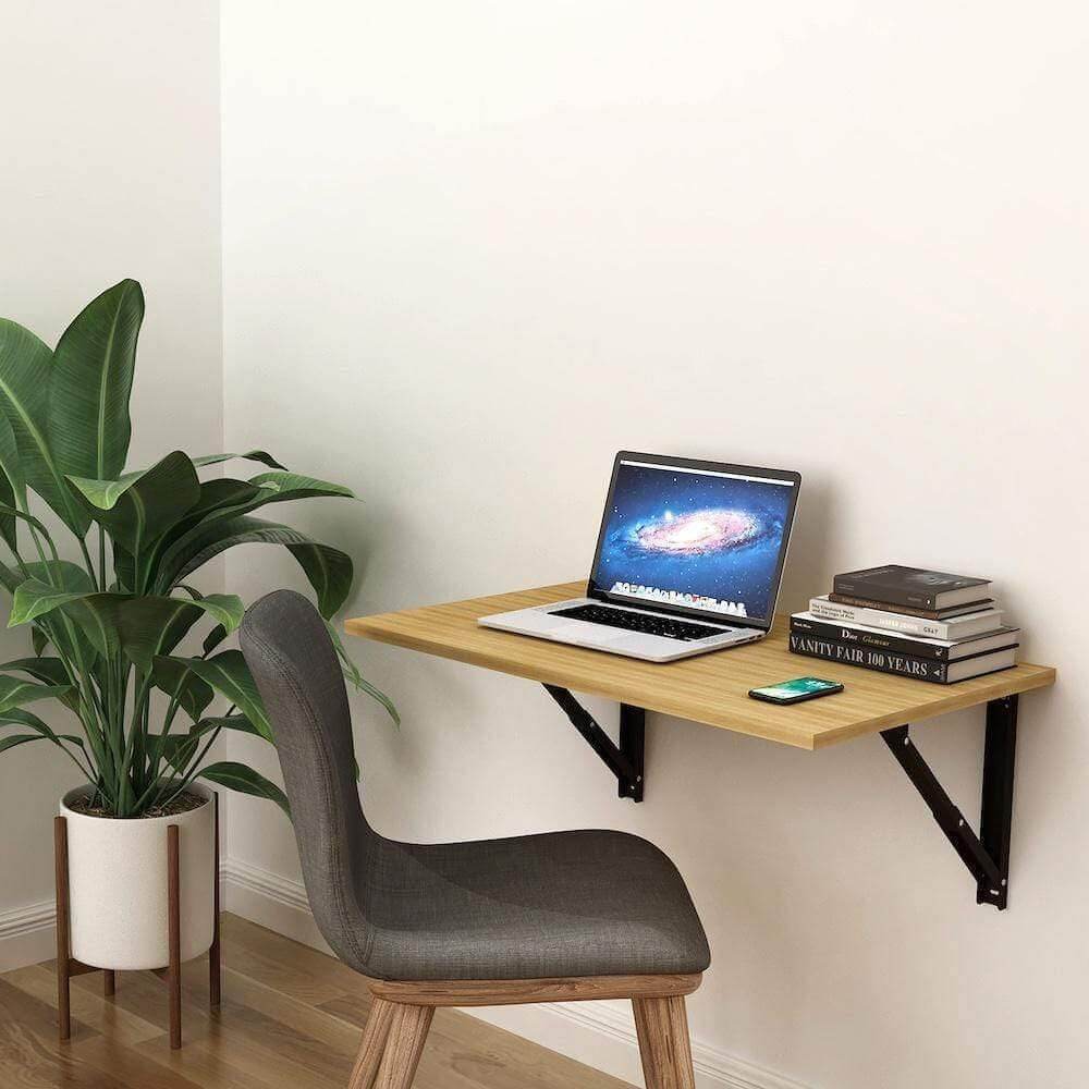 Athena F80 Folding Study Desk, 50cm x 80cm (Misty Oak) - A10 SHOP