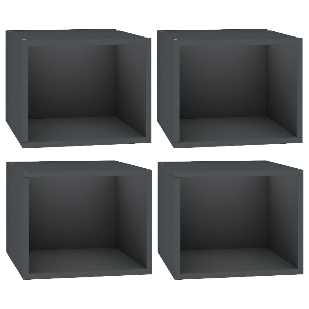 Cubox Storage Shelves, 40 x 30 cm, Set of 4, Slate Grey