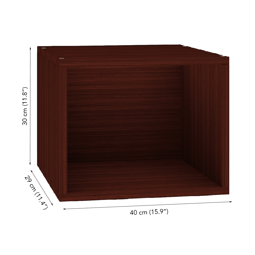 Cubox Cube Organisers, 40 x 30 cm, Mahogany (Set of 6)