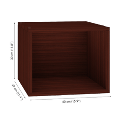 Cubox Display Unit, 40 x 30 cm, Single, Mahogany