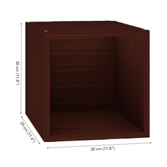 Cubox Storage Bookcases, 30 x 30 cm, Mahogany (Set of 6)