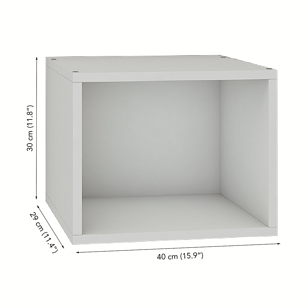 Cubox Storage Unit, 40 x 30cm, Set of 2, Frosty White