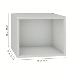 Cubox Storage Unit, 40 x 30 cm, Single, Frosty White