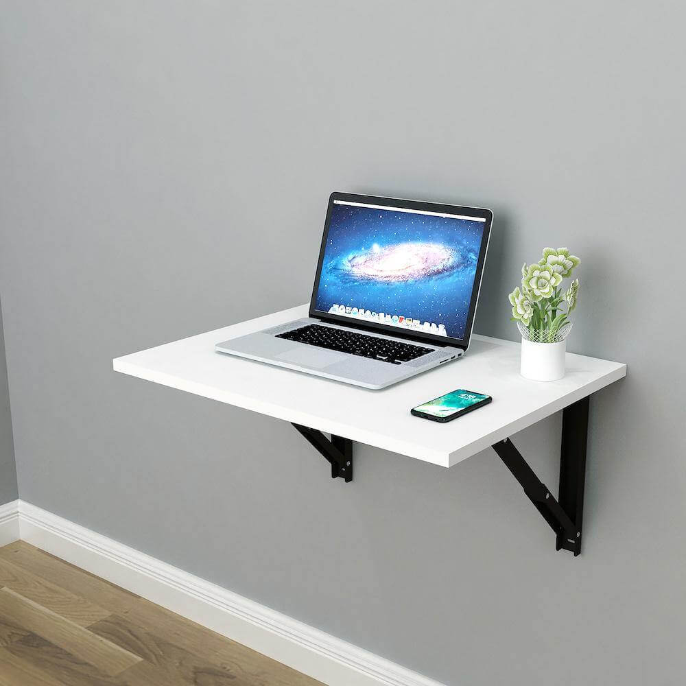 Athena F60 Wall Mounted Folding Table, Size: 60cm x 45cm (Frosty White) - A10 SHOP