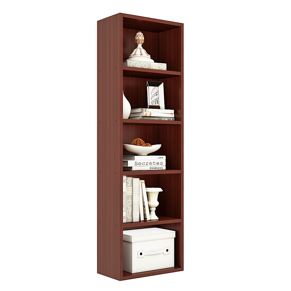 Matrix Bookcase Showcase Shelf Organizer Storage Shelves | Kids Bookrack Cabinets | Storage Racks for Home Shelfs (5-Tier, Mahogany)