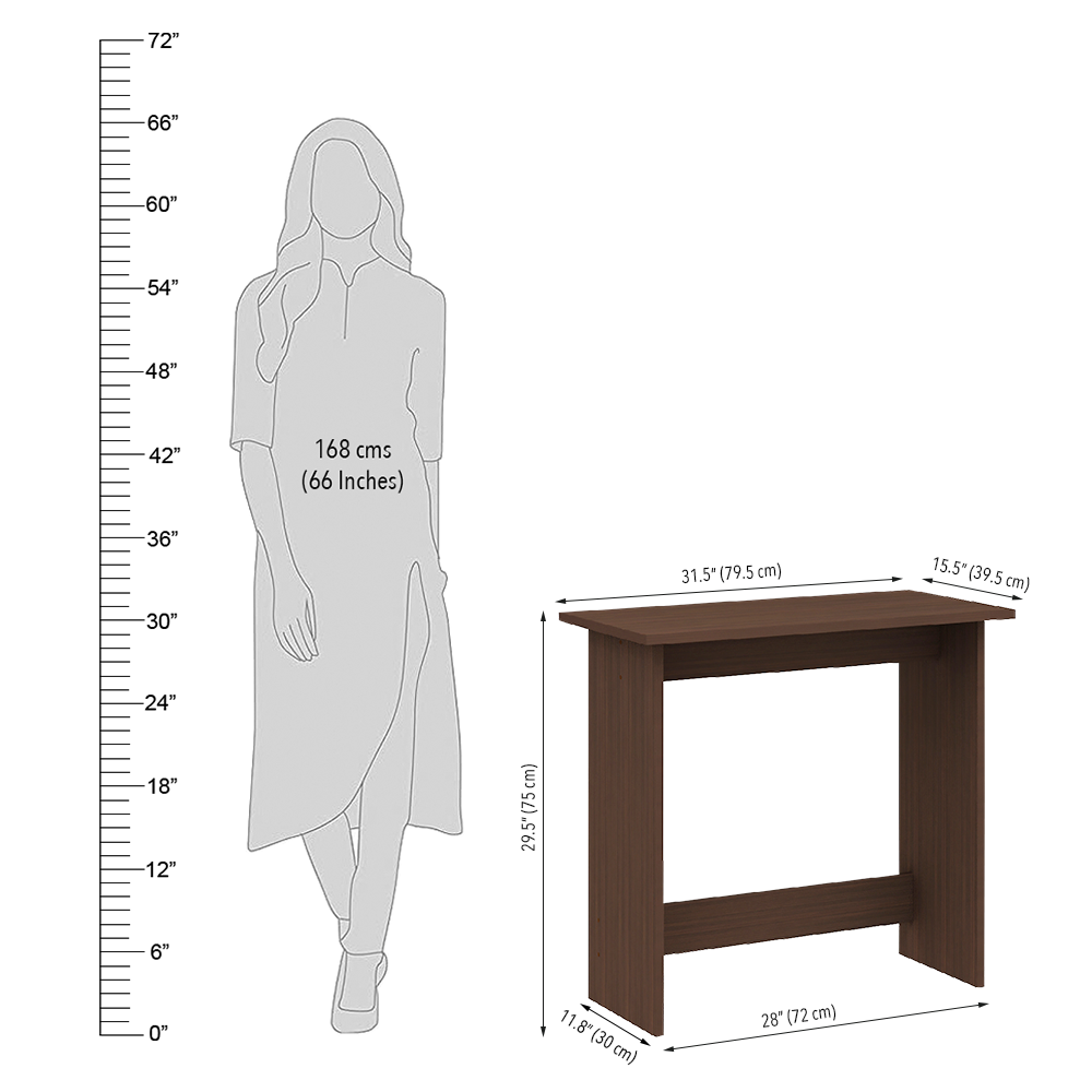 Dennis Home Office Computer Writing Table, Kids Study Table (Acacia Walnut)