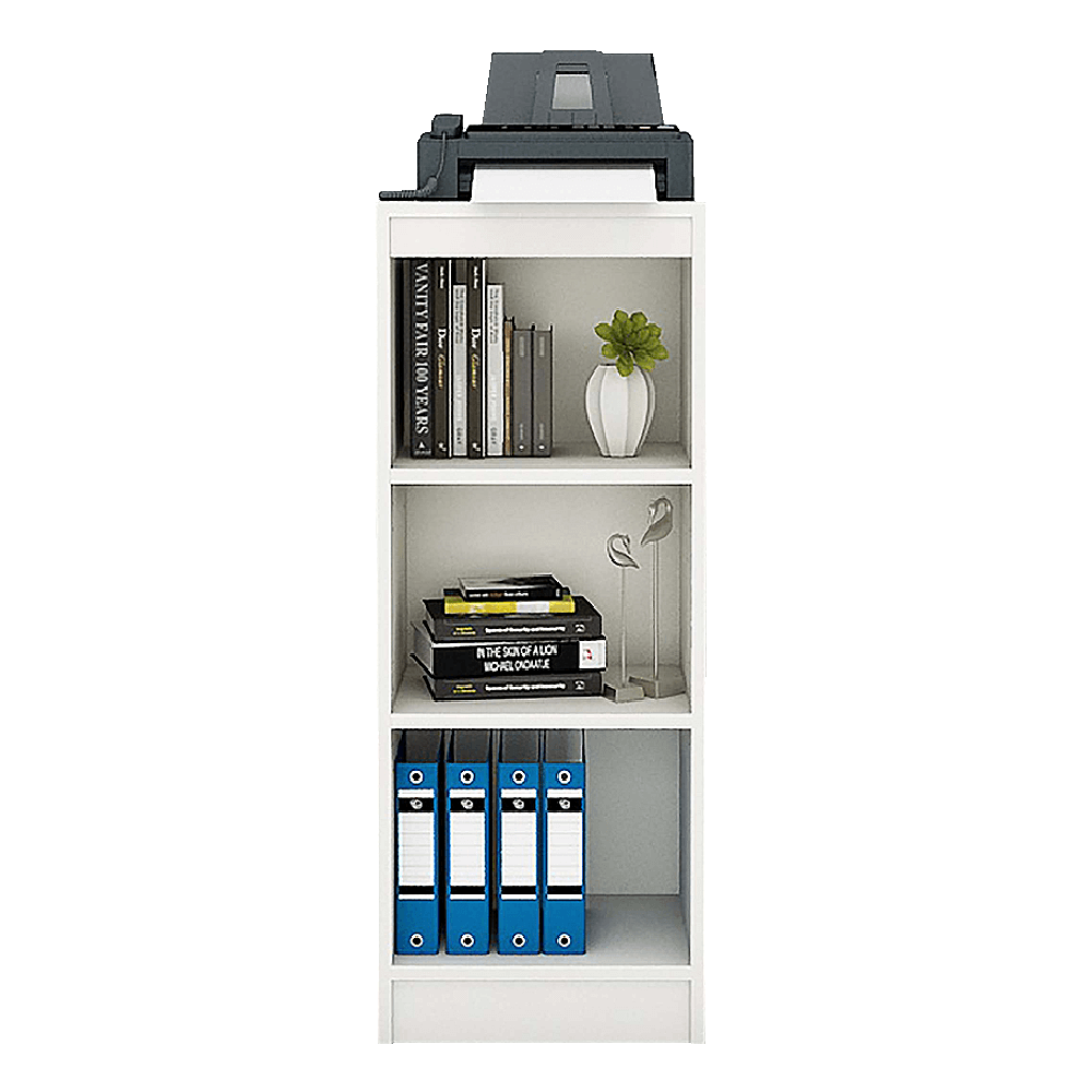 Alpha Printer Stand Shelves, Frosty White *Installation Included* - A10 SHOP