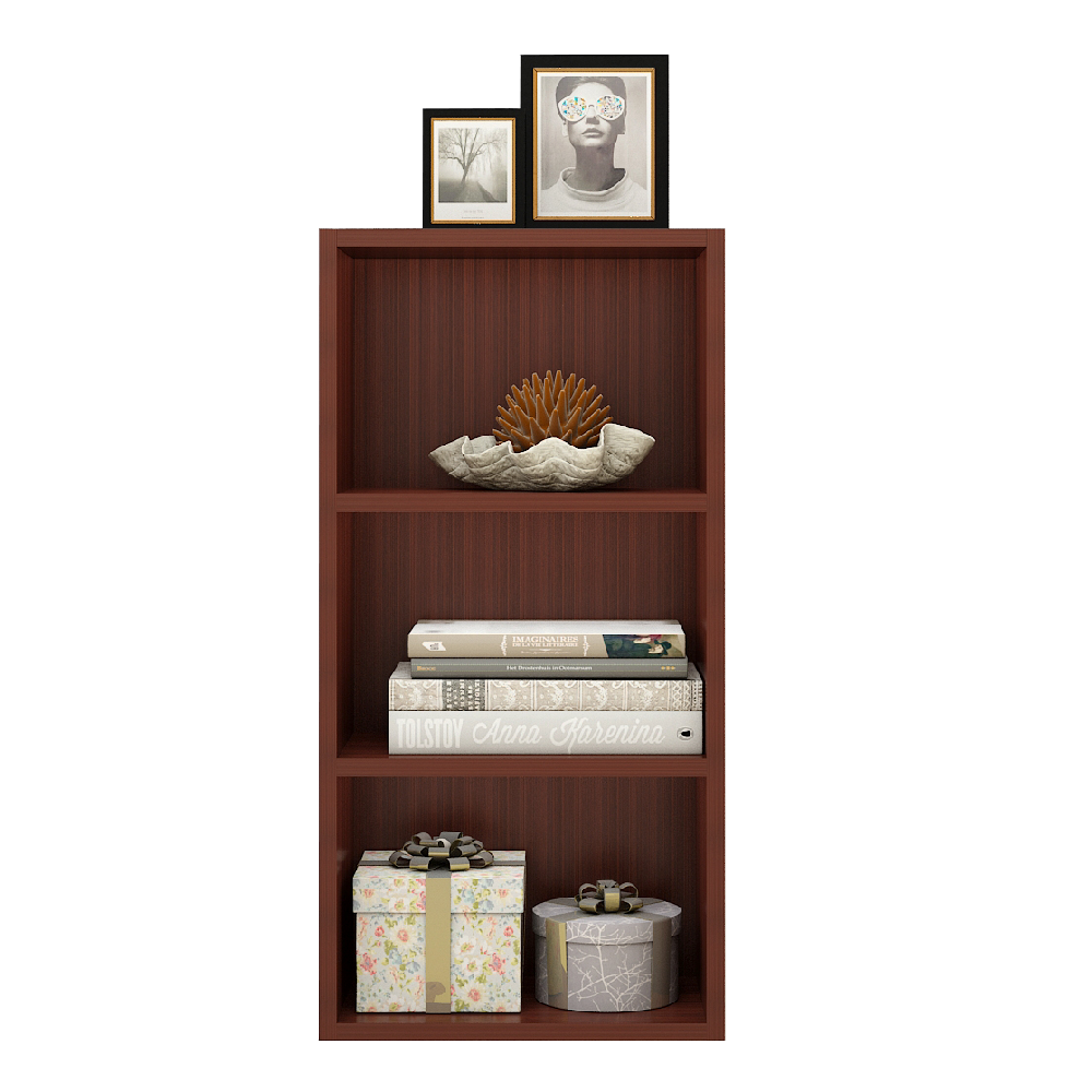 Matrix Bookcase / Home Decor / Storage Shelves / Kids Book Rack (3-Tier, Mahogany)