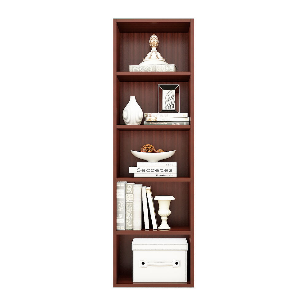 Matrix Bookcase Showcase Shelf Organizer Storage Shelves | Kids Bookrack Cabinets | Storage Racks for Home Shelfs (5-Tier, Mahogany)