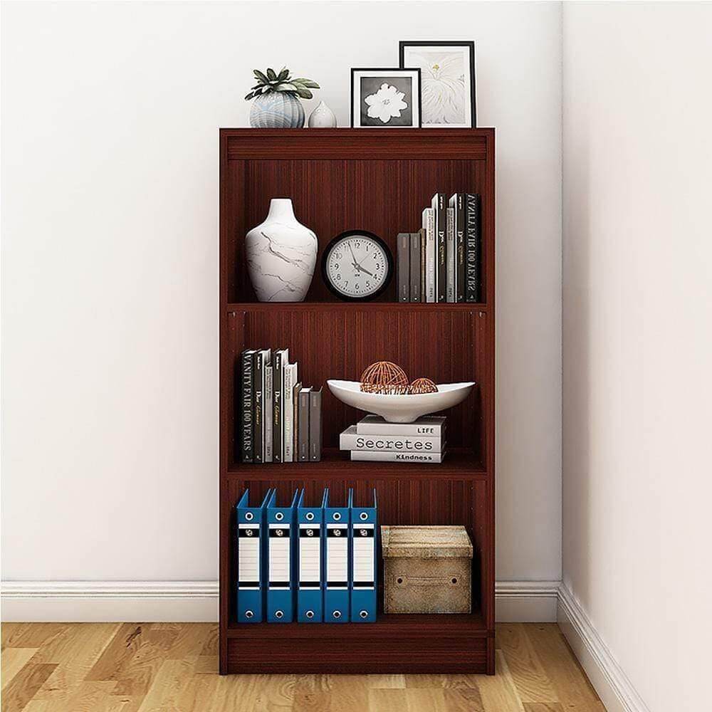 Alpha Bookshelves, 4 tier, 48 inch high, Mahogany *Installation Included* - A10 SHOP