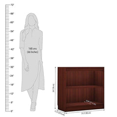 Alpha Book Shelf, 3 tier, 30" high, Mahogany *Installation Included* - A10 SHOP
