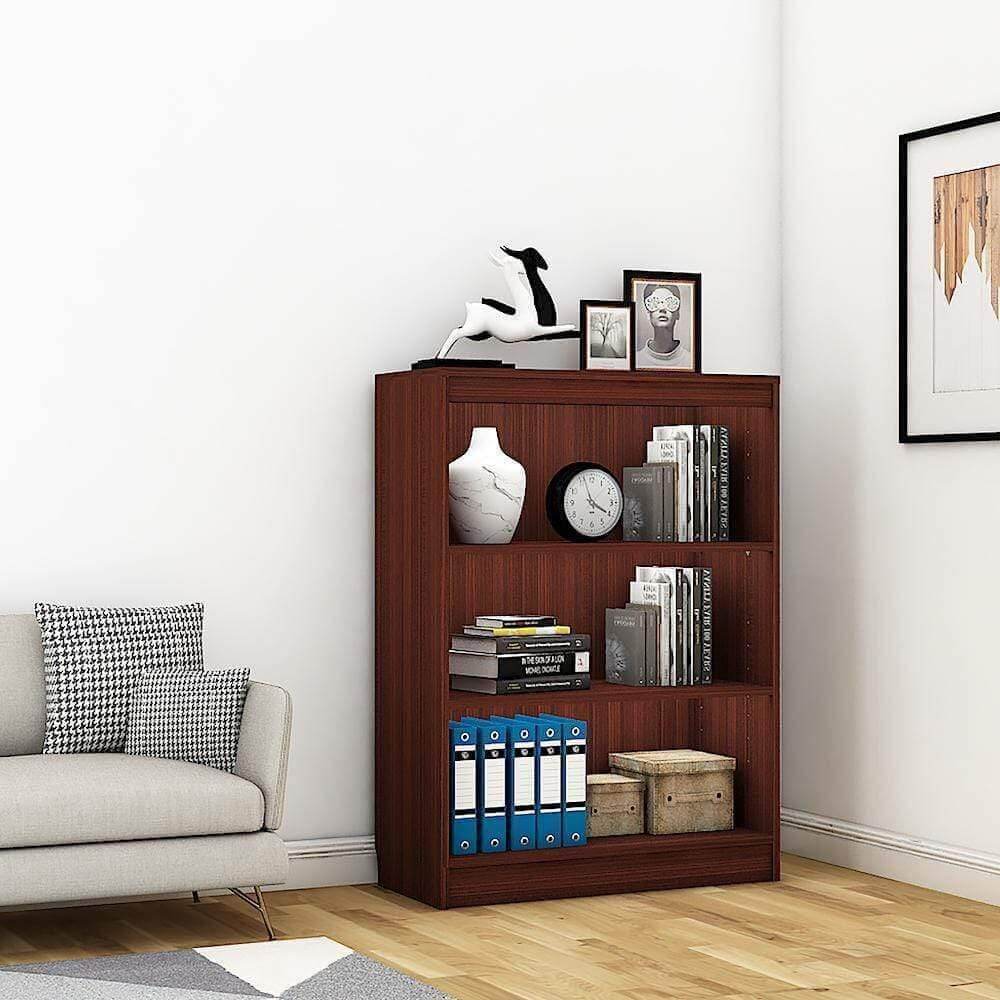 Alpha Bookshelf, 4 shelves, 42" high, Mahogany *Installation Included* - A10 SHOP