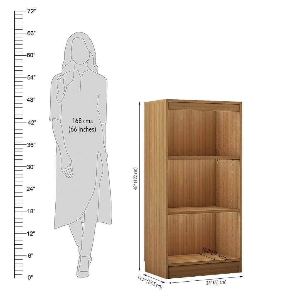 Alpha Bookcase, 4 shelves, 48" high, Misty Oak *Installation Included* - A10 SHOP