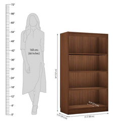 Alpha Bookshelf, 4 shelf, 54" high, Acacia Walnut *Installation Included* - A10 SHOP