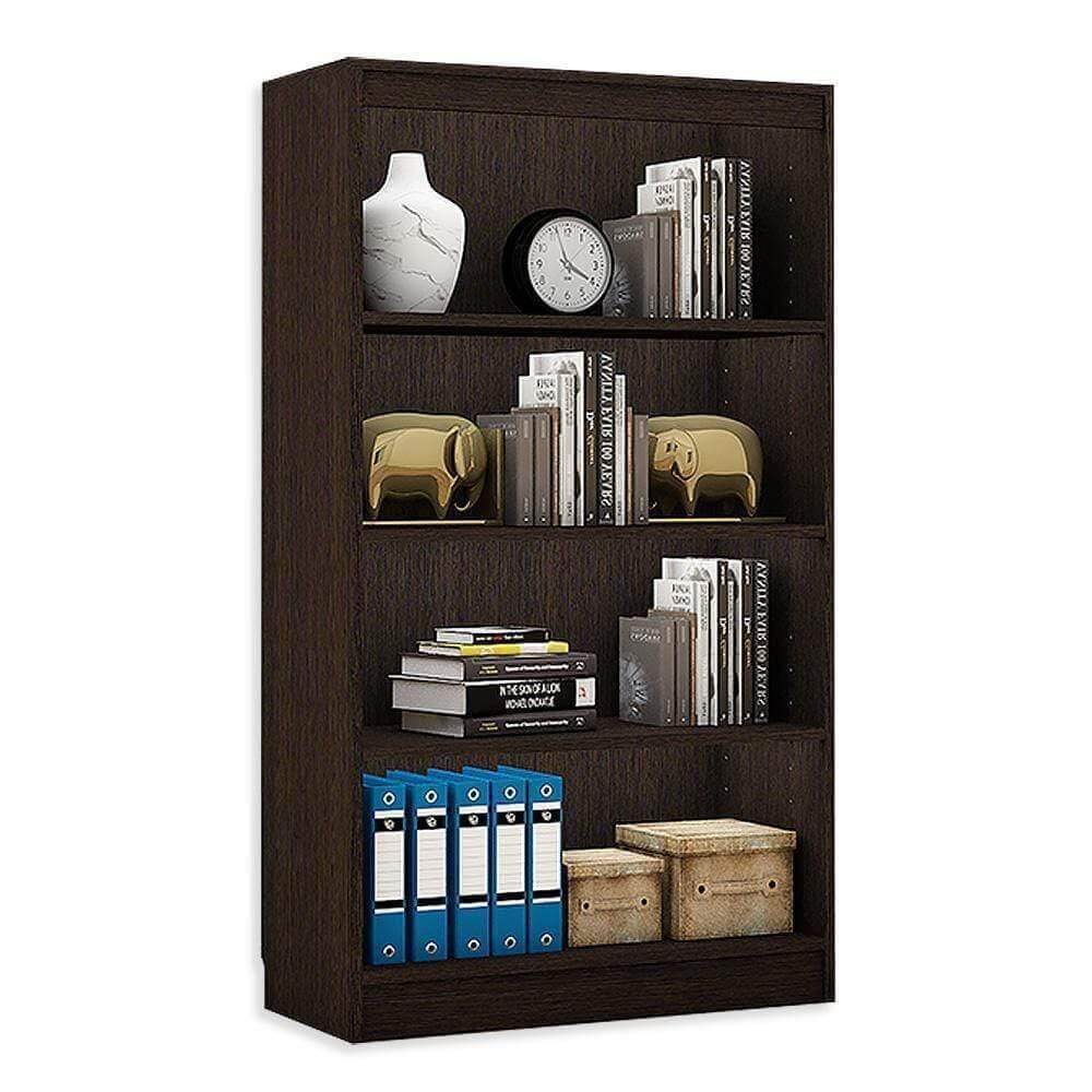 Alpha Bookshelf, 4 tier, 54" high, Classic Wenge *Installation Included* - A10 SHOP