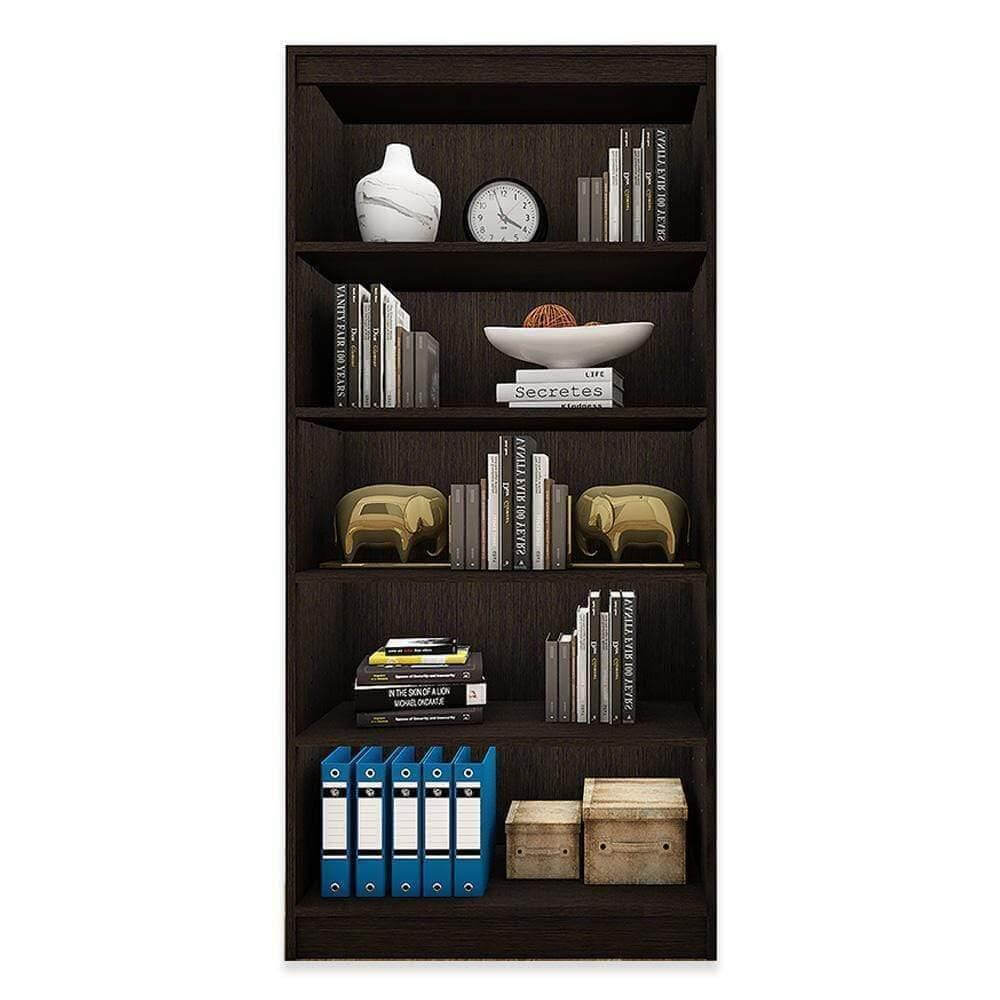 Alpha Bookshelf, 5 shelf, 67" high, Classic Wenge *Installation Included* - A10 SHOP