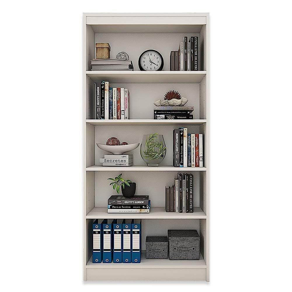 Alpha Bookshelf, 5 shelves, 67" high, Frosty White *Installation Included* - A10 SHOP