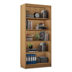 Alpha Bookshelf, 5 tier, 67" high, Misty Oak *Installation Included* - A10 SHOP