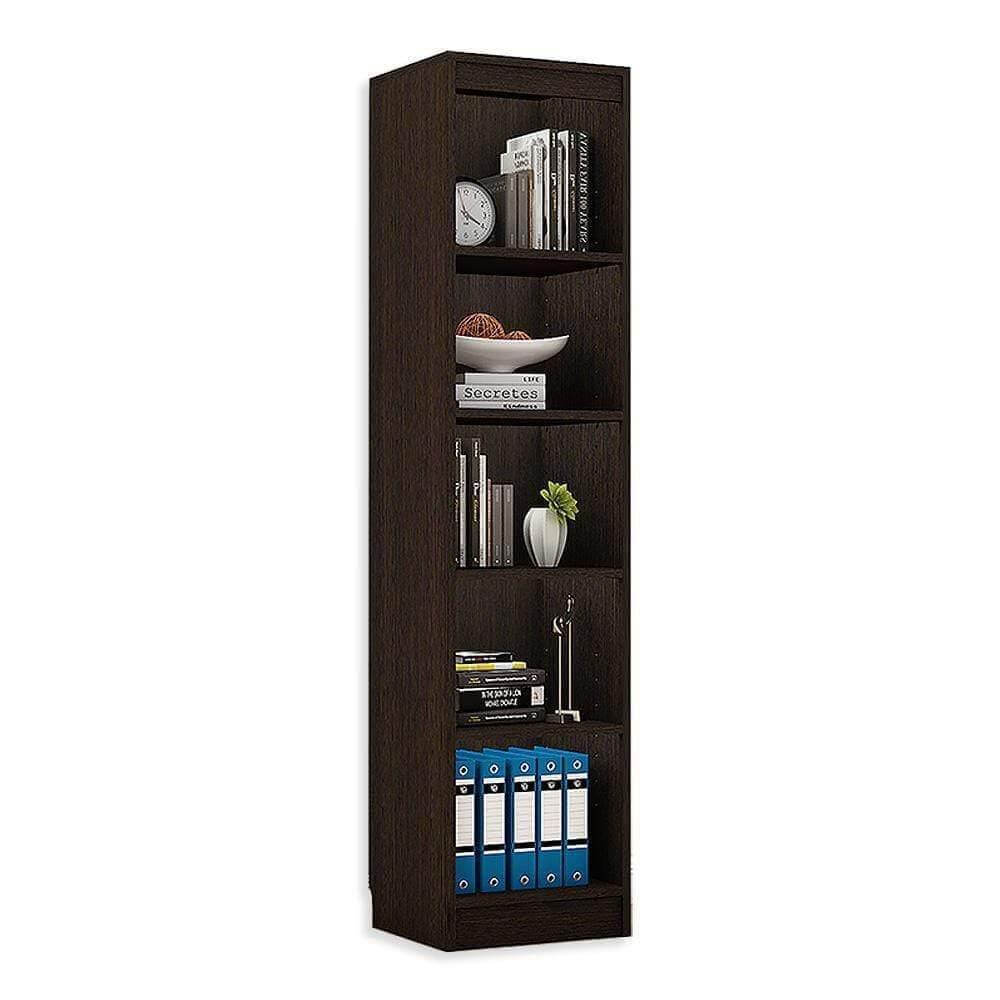 Alpha Bookshelf with 5 shelves, 67 inch high Tower, Classic Wenge - A10 SHOP