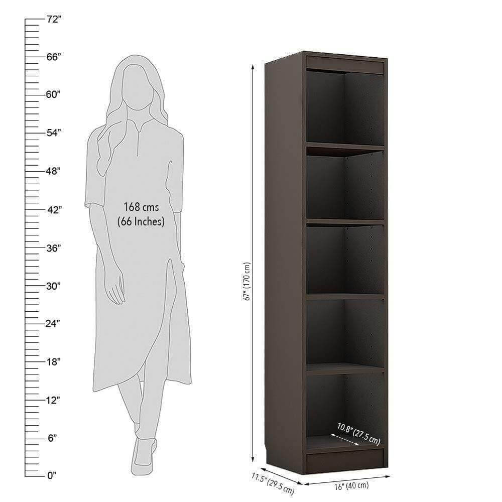 Alpha Bookshelf, 5 racks, 67" high, Slate Grey *Installation Included* - A10 SHOP