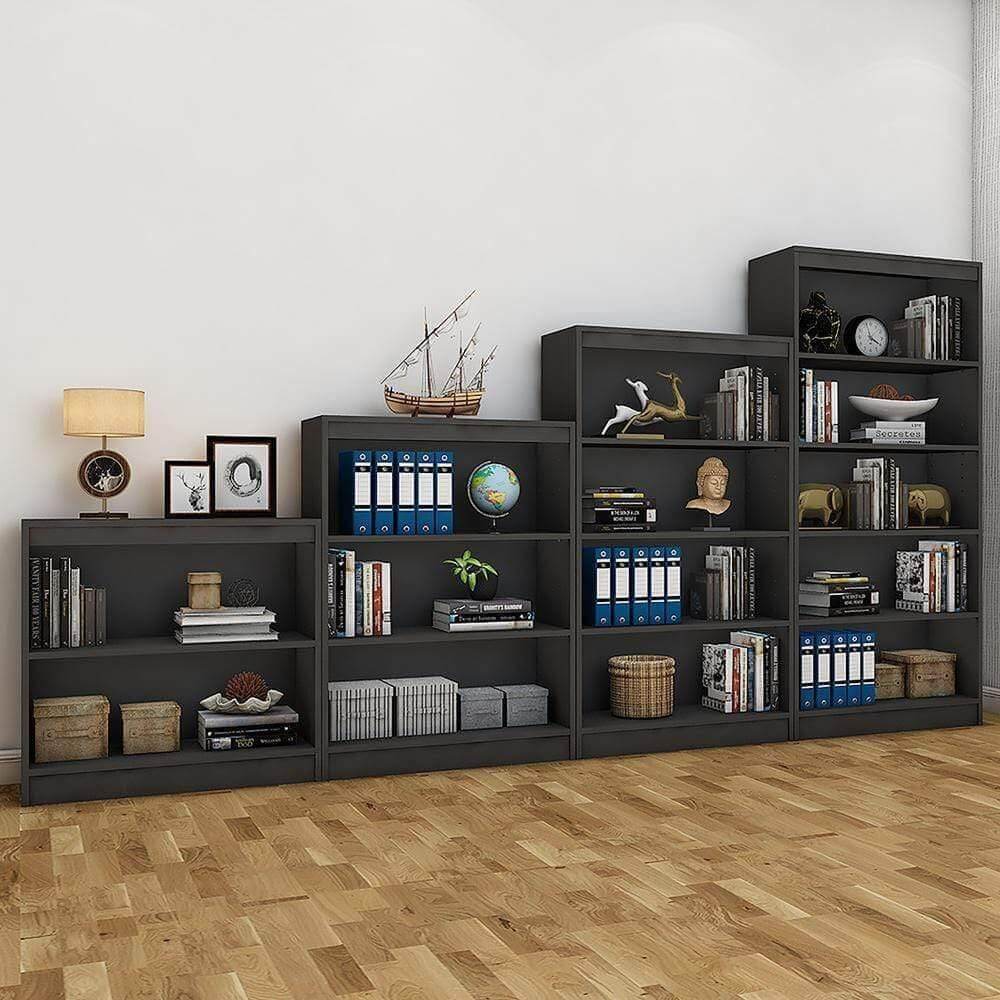 Alpha Bookshelves, Set of 4, Slate Grey *Installation Included* - A10 SHOP