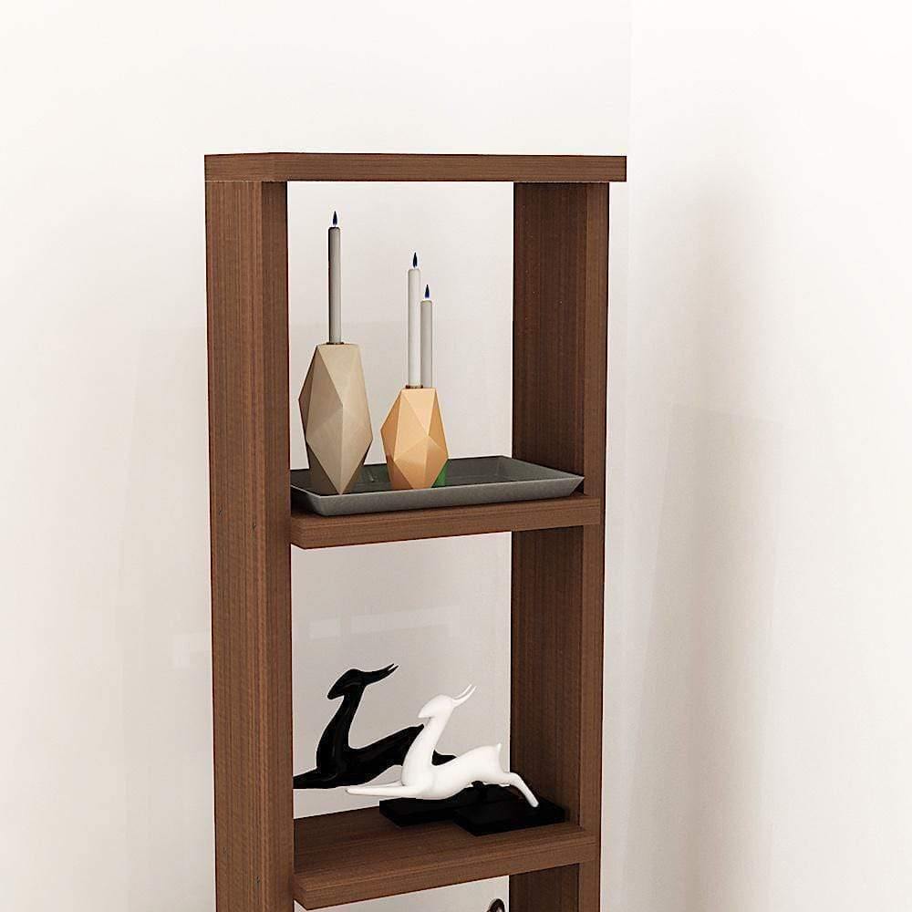 Alpha Lite Bookshelf Design, 54 inch high, Acacia Walnut - A10 SHOP