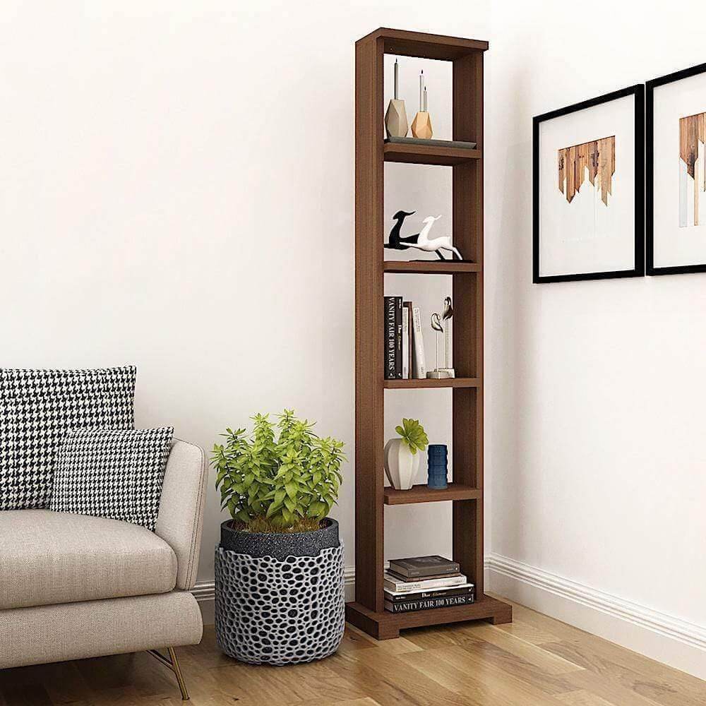Alpha Lite Bookshelf Design, 54 inch high, Acacia Walnut - A10 SHOP