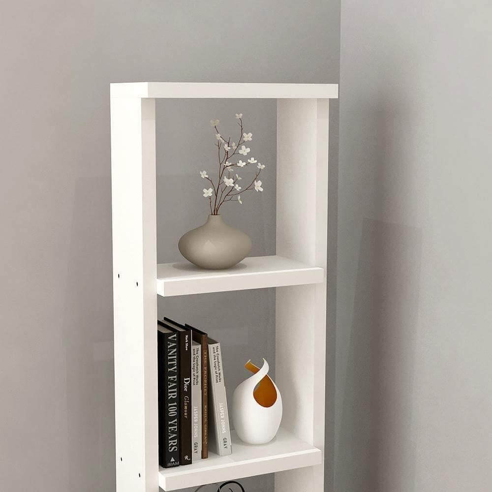 Alpha Lite Bookshelf with 5 shelves, 54 inch high, Frosty White - A10 SHOP