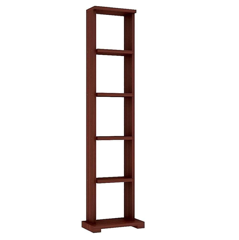 Alpha Lite Bookshelf with 5 shelves, 54" high - Mahogany - A10 SHOP