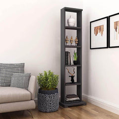 Alpha Lite Bookshelf with 5 shelves, 54 inch high, Slate Grey - A10 SHOP