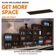 Alpha Wall Shelf X80 (Add Alpha Bookshelf)- Classic Wenge - A10 SHOP