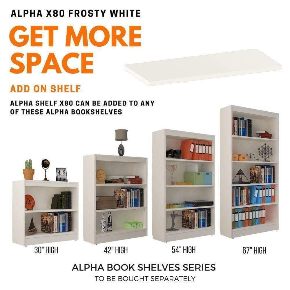 Alpha Wall Shelf X80 (Add Alpha Bookshelf) - Frosty White - A10 SHOP