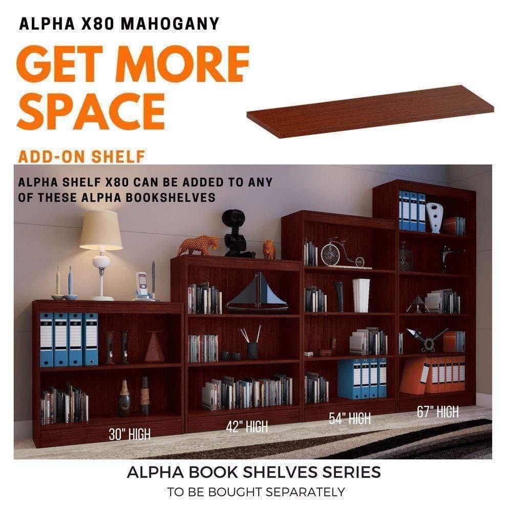 Alpha Wall Shelf X80 (Add Alpha Bookshelf)- Mahogany - A10 SHOP