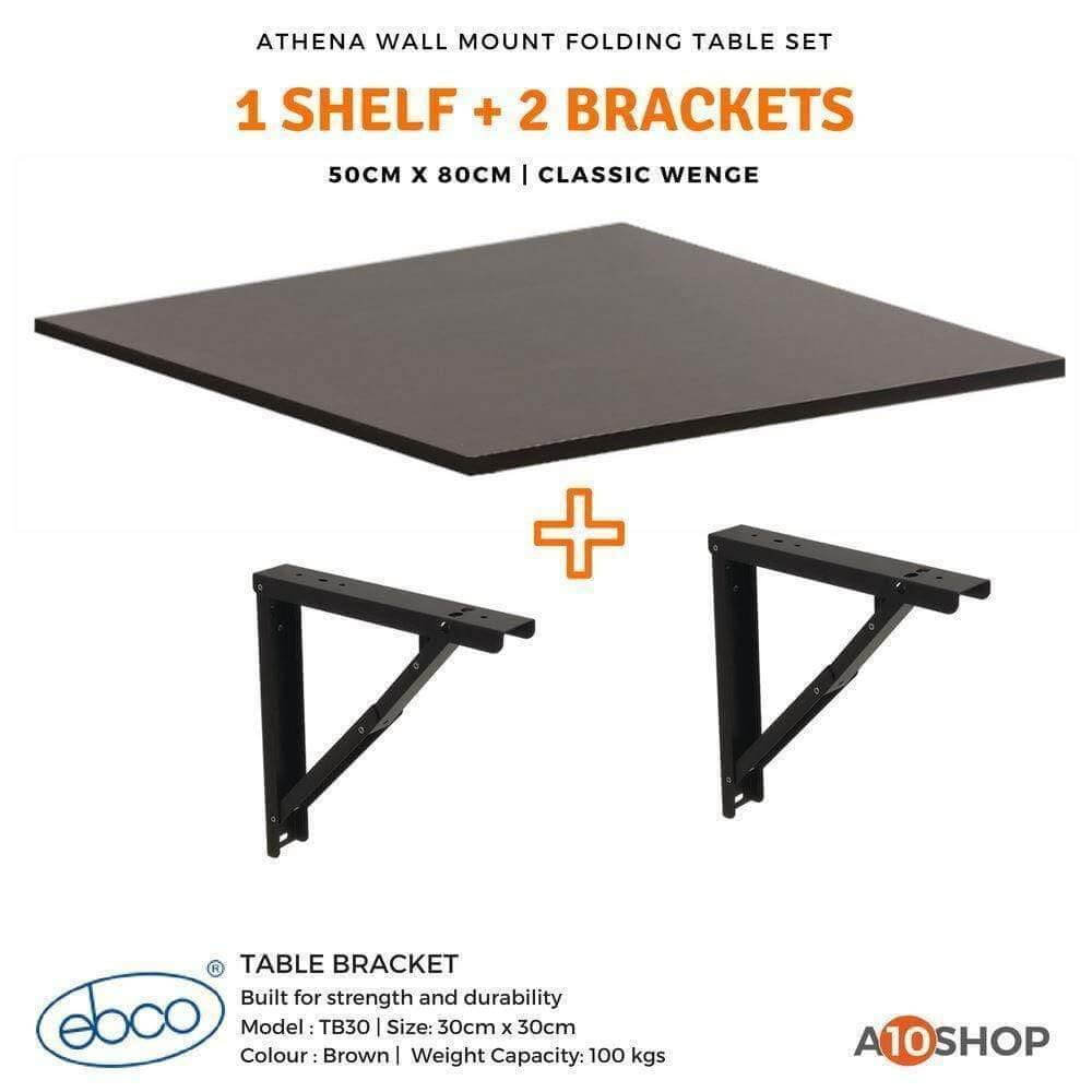 Athena F80 Folding Study Table, 50cm x 80cm (Classic Wenge) - A10 SHOP