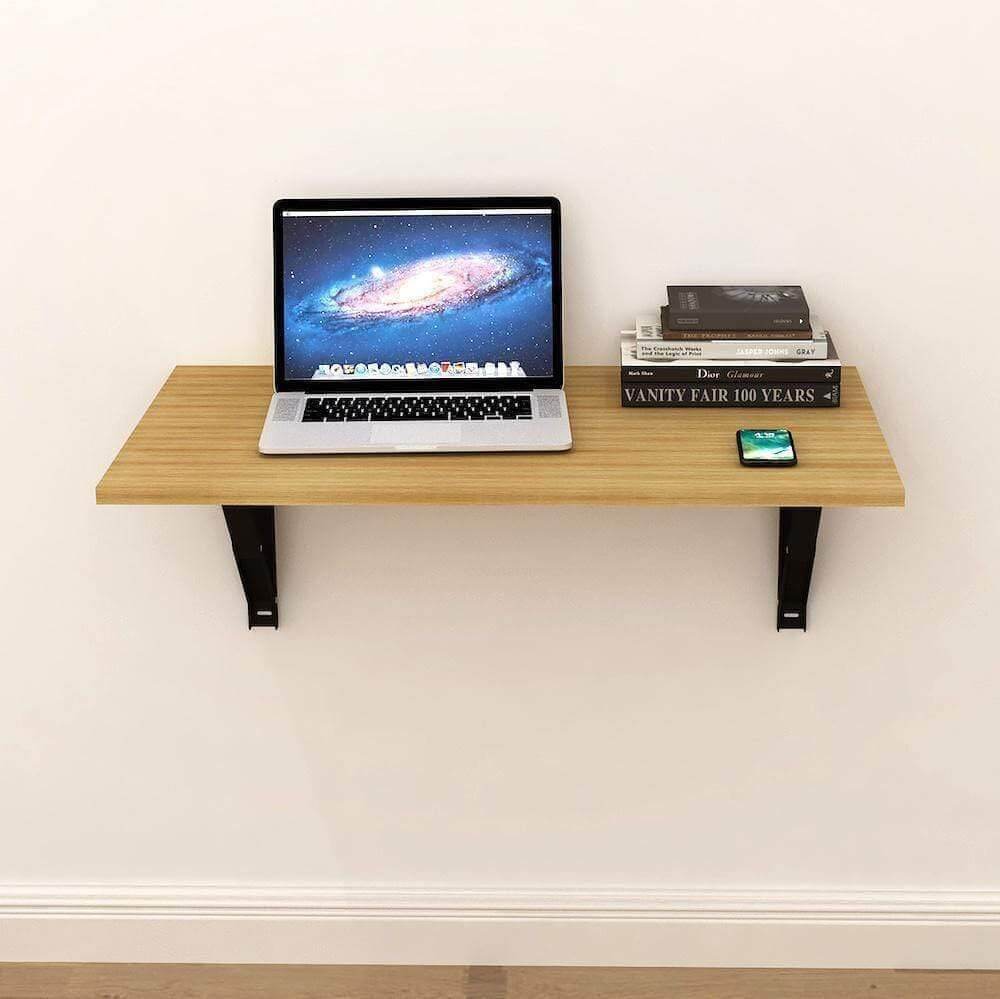 Athena F80 Folding Study Desk, 50cm x 80cm (Misty Oak) - A10 SHOP