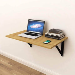 Athena F80 Folding Study Desk, 50cm x 80cm (Misty Oak) - A10 SHOP