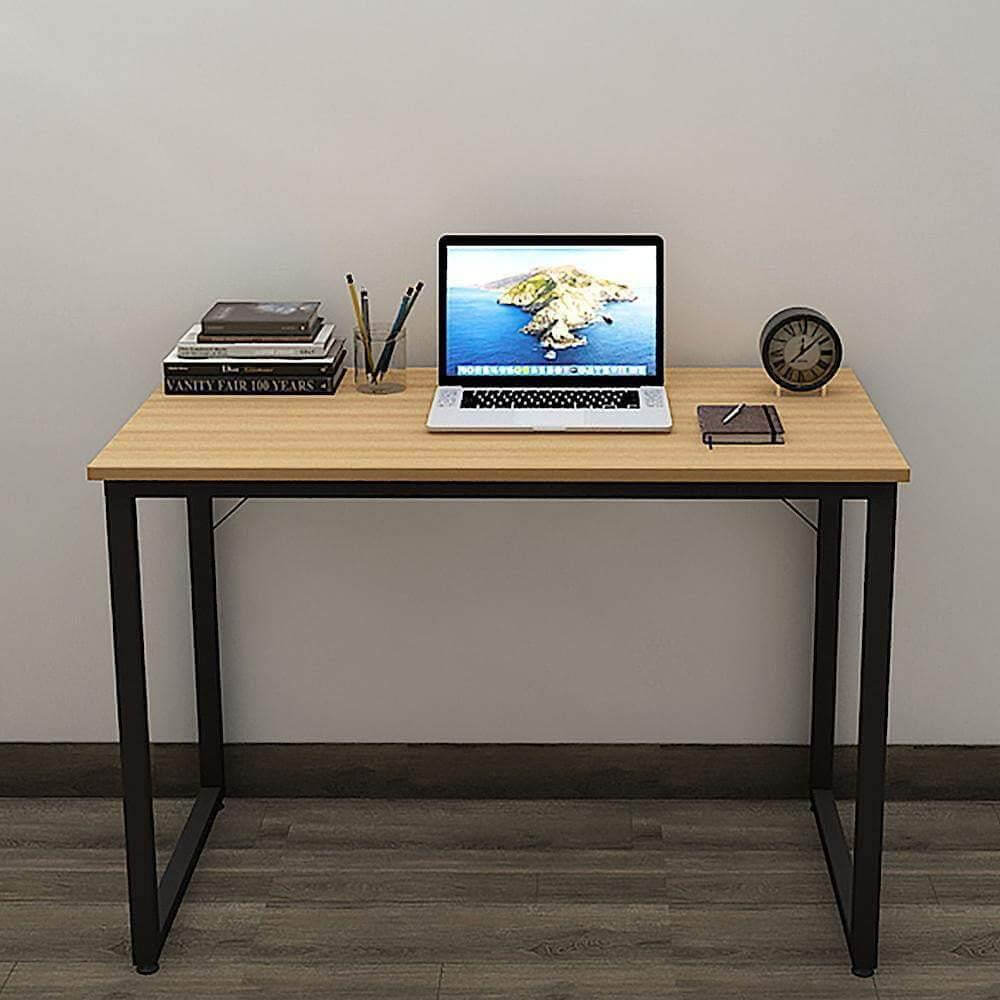 Helios T100 Modern Computer Table (100 cm x 50 cm, Misty Oak) - A10 SHOP