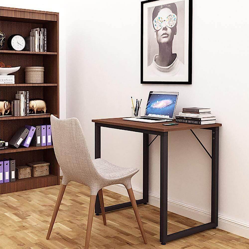 Helios T80 Modern Study Desk (80 cm x 50 cm, Acacia Walnut) - A10 SHOP