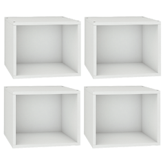 Cubox Storage Unit, 40 x 30 cm, Set of 4, Frosty White